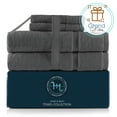 thumbnail image 6 of Hearth & Harbor Bath Towel Collection, 100% Cotton Luxury Set of 12 Multipurpose Wash Cloths - DarkGray, 6 of 7