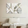 thumbnail image 2 of Elephant Stock Marble Texture Geometric Abstract Wall Art - Horizontal Canvas Wall Art - Living Room Wall Decor - Abstract Canvas - Gray And Gold Decor - 39" x 26", 2 of 8