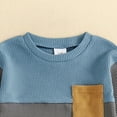 thumbnail image 6 of newwalpole Kid Toddler Boy Clothes Color Block Sweatshirt and Casual Pants 2Pcs Boys Fall Winter Outfits Gray for Size 6-12 Months, 6 of 7