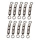 thumbnail image 2 of Paquete de 10 anzuelos giratorios triples para pesca, con anzuelo de anilla sólida y conector de línea. 04, 2 of 8