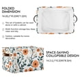 thumbnail image 2 of Yayeee 2 Pack Canvas Storage Basket with Handles for Shelves Fabric Bins Closet Organizer, Flowers Pattern, 2 of 8
