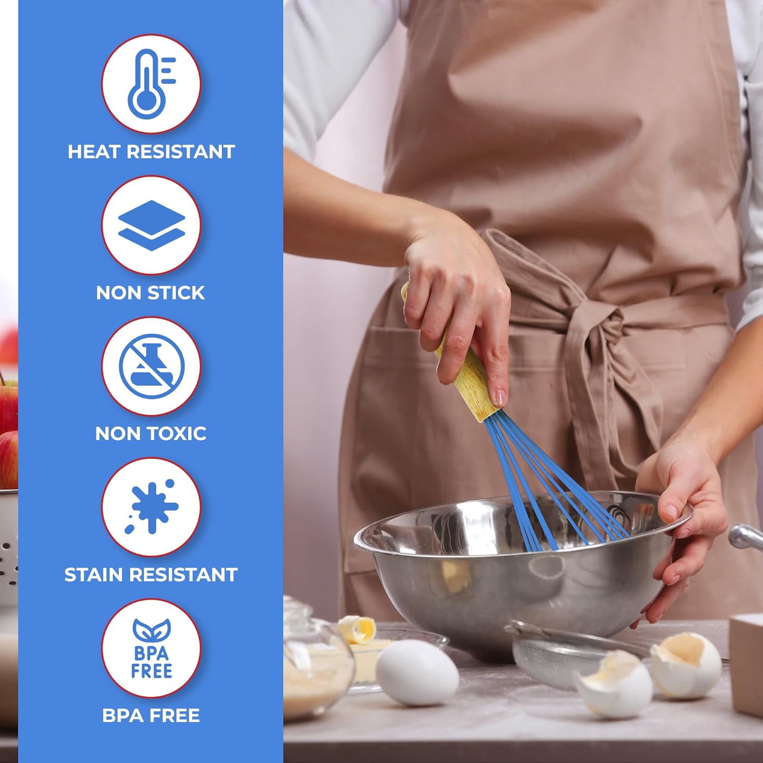 Kaluns Kitchen Utensils Set, 50 Piece Silicone And Stainless Steel Cooking Utensils, Dishwasher Safe and Heat Resistant Kitchen Tools