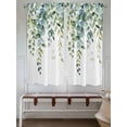 thumbnail image 5 of Sage Green Eucalyptus Leaves Living Room Curtains 72 Inches length, Spring Rustic Botanical Window Treatment Curtain Drapes, Light Filtering Drapes for Bedroom Laundry Room, 52"x72", 2 Panels, 5 of 7