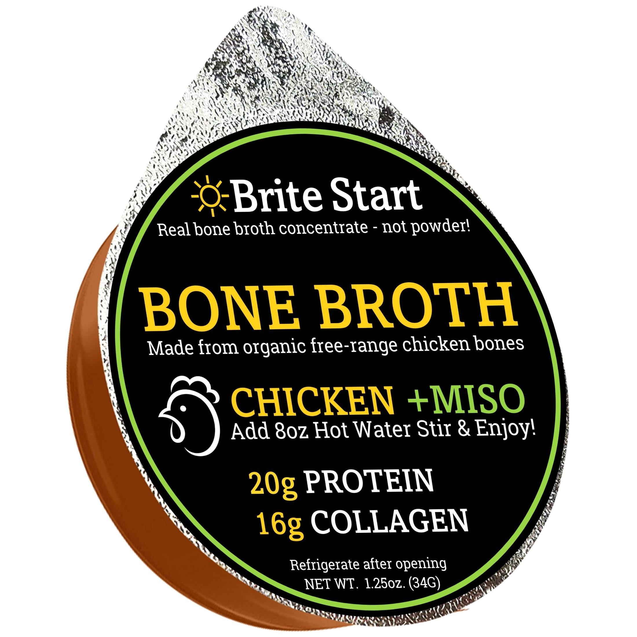 Brite Start Bone Broth Single Serve Concentrate Chicken & Miso 4