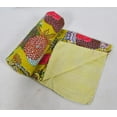 thumbnail image 2 of Indian Twin Size Hand Block Floral Print Quilt Cotton Kantha Quilts Handmade Quilt Kantha Throw Kantha Blanket Bedspread Throw Quilt Cotton Bedspread, 2 of 3