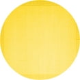 thumbnail image 1 of Ahgly Company Machine Washable Indoor Round Solid Yellow Modern Area Rugs, 8' Round, 1 of 4