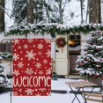 thumbnail image 3 of Welcome Christmas Garden Flag 12x18 Inch Double Sided Burlap, Winter Snowflake Yard Flags for Holiday Xmas Yard Outdoor Decoration(ONLY FLAG), 3 of 6
