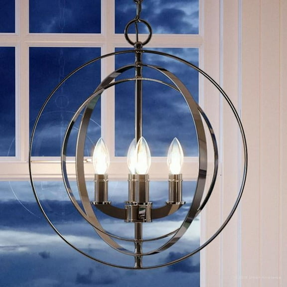 Urban Ambiance Luxury Coastal Hall & Foyer, Size: 18-3/8"H x 16"W, with Luxe Style Elements, Polished Nickel Finish, UHP2322