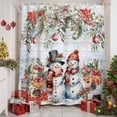 thumbnail image 3 of Christmas Shower Curtain, Snowman Poinsettia Leaves Balls Wooden Grain Waterproof Fabric Shower Curtains with 12 Hooks, Bathroom Curtain Set for Bathroom Accessories Decor, 60 x 72 Inches, 3 of 9