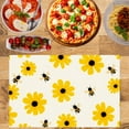 thumbnail image 2 of AshasdS Yellow Daisy and Bee Pattern Linen Table Mats Set of 4 12x18 inch for Spring Summer Home Table Decor, 2 of 4