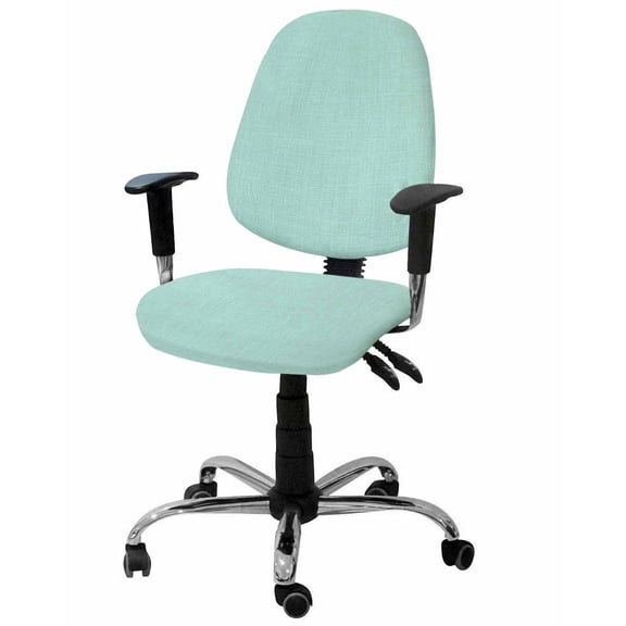 Mint Green Office Chair Covers Stretchable Solid Color Retro Linen Split Computer Desk Chair Cover Universal Spandex Chair Seat Covers Rotating Boss Arm Chair Slipcovers