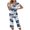 Multicolor, variant on SwiftWear Relaxed Pajams Set 2 Piece V-neck Top with Floral Prints, 7Inch Mid-Calf Capris (Elastic Waist & Pockets) - Stylish & Comfy Sleepwear
