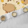 thumbnail image 4 of Erosebridal Funny Capybara Blackout Curtains Set of 2 (52x84 Each) for Kid, Yellow Floral Window Curtains, 4 of 6