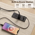 Electrical Outlet Computer Bestier Computer Desk with Storage Drawer & Power Outlets, Home Office ...