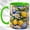 Green, variant on Lemon Seashell Coffee Mug, Coastal Citrus Mug, Ceramic 11 oz