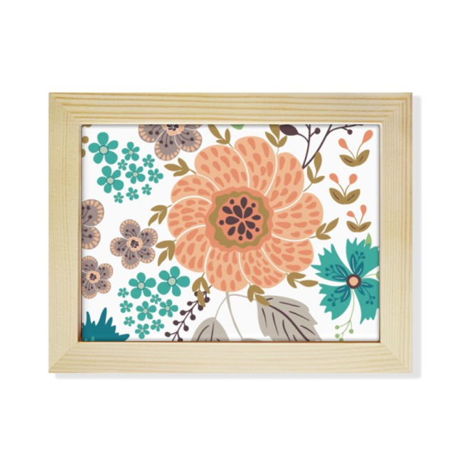 Sun Orange Flower Paint Desktop Photo Frame Picture Art Decoration Painting 6x8 inch