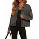 thumbnail image 1 of Chaqueta Vaquera Holgada Estilo Boyfriend para Mujer Gris XL, 1 of 9