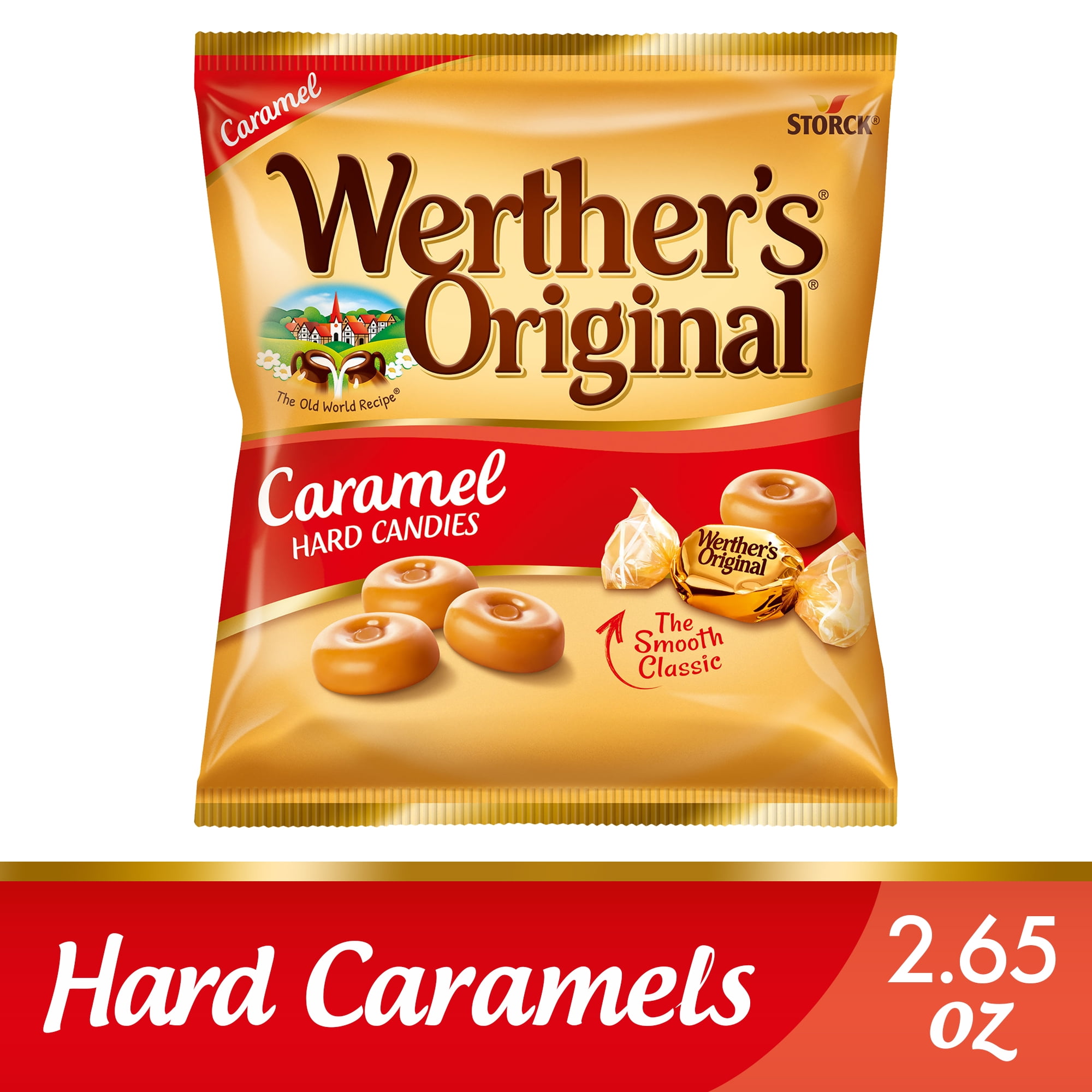 (2 pack) Werther's Original Caramel Hard Candies, 2.65 oz.