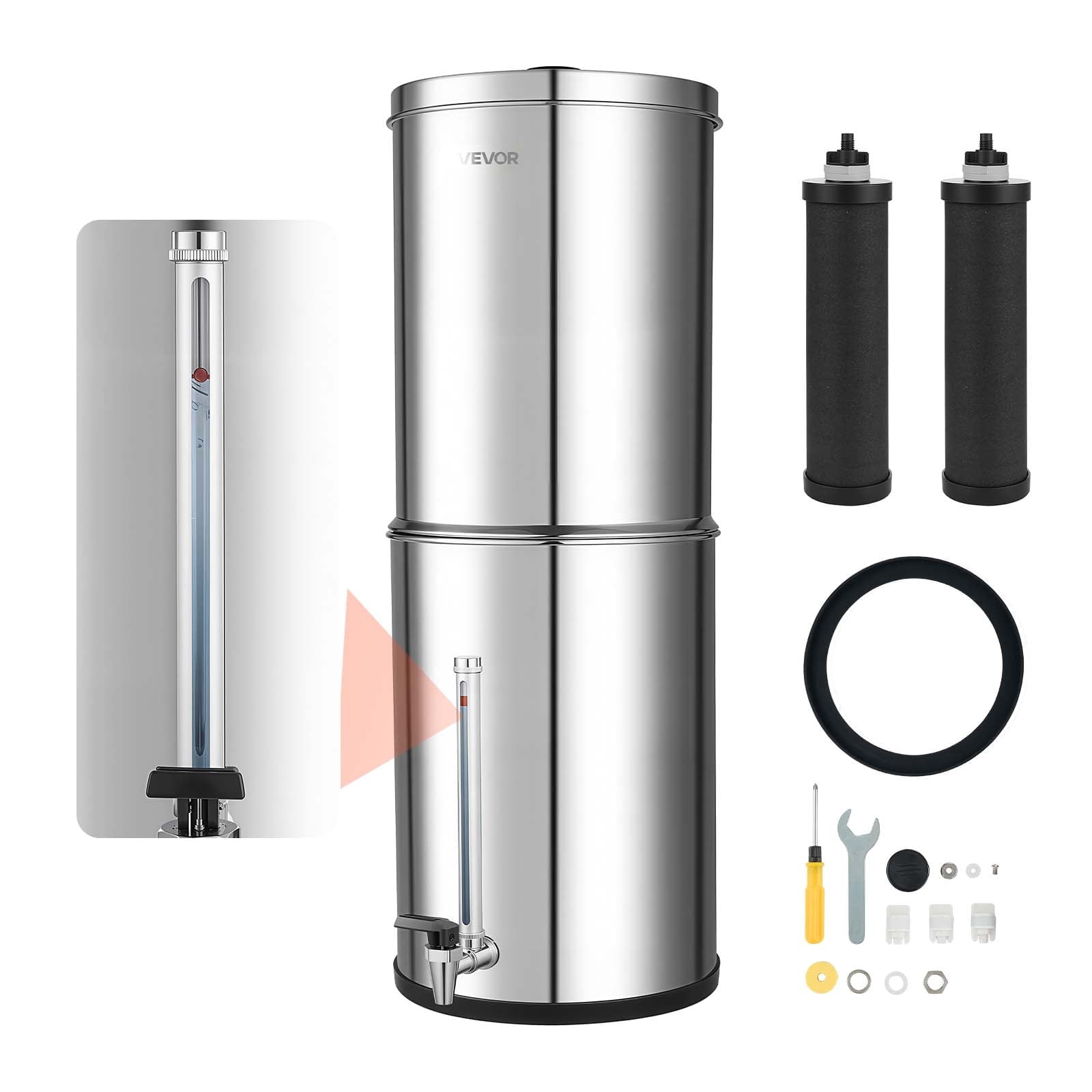 AquaTru, Countertop Water Filter Replacement Tank, Gray, 10x7x9 in