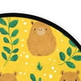 thumbnail image 4 of 36.2 Inch Round Floor Mat Capybara and Green Leaves Carpet Decor Rug for Living Room Bedroom, 4 of 6