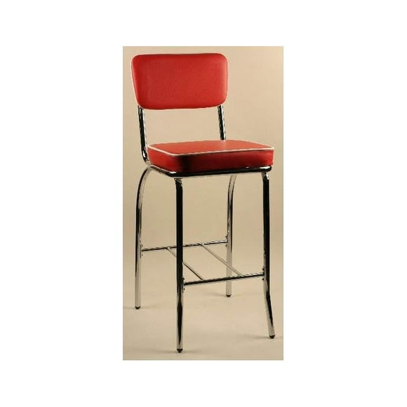Red Retro Kitchen Stool