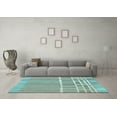 thumbnail image 3 of Ahgly Company Indoor Rectangle Abstract Light Blue Modern Area Rugs, 5' x 8', 3 of 4