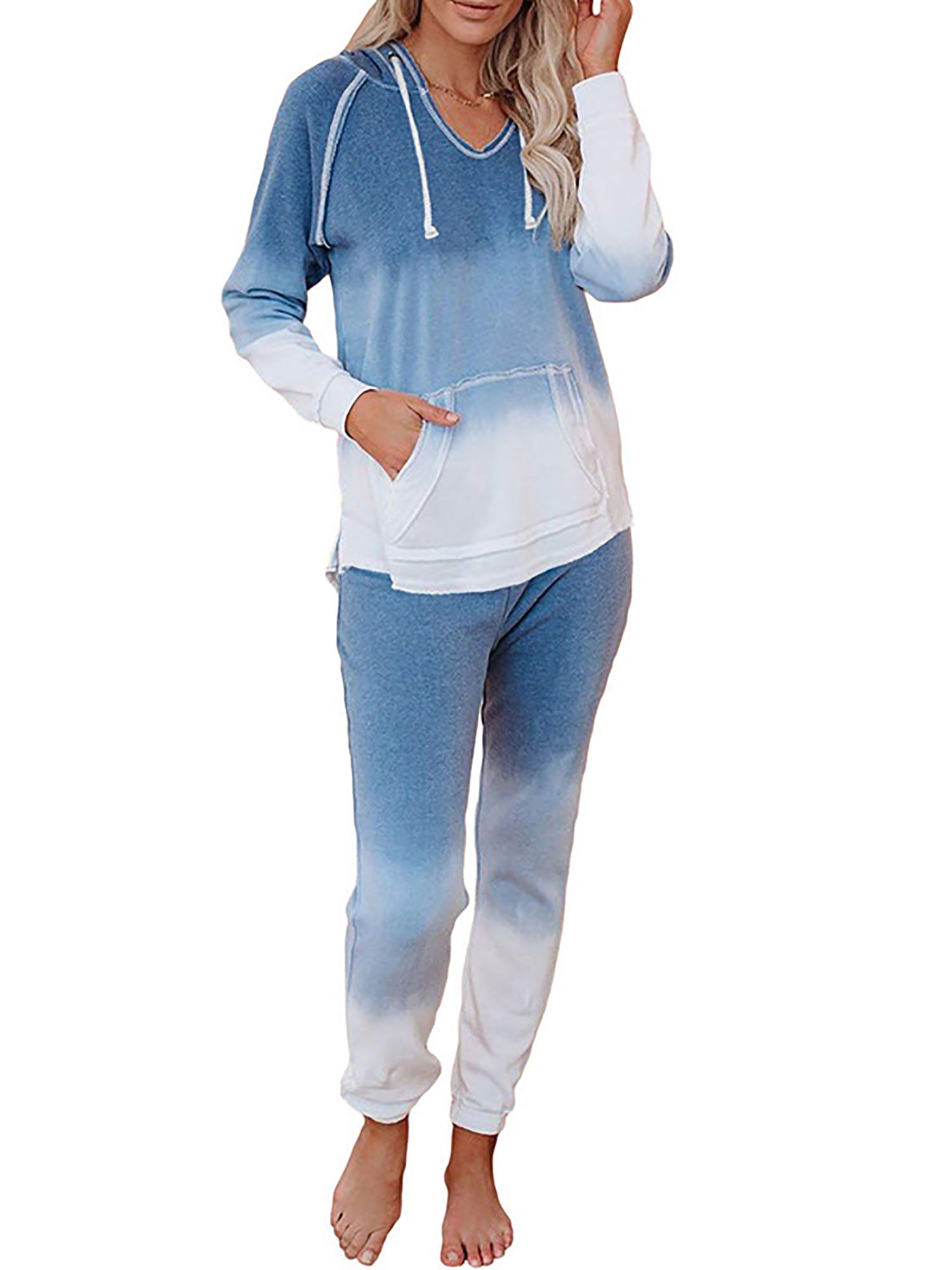 Blue & Black TieDye Jogger Set biaacomed Women's Clothing Clothing
