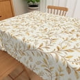 thumbnail image 3 of Golden Leaf Botanical Rectangle Tablecloth,52x70 Inch,Stain‑Resistant Decorative Table Cover for Kitchen Table Holiday Home Use, 3 of 6