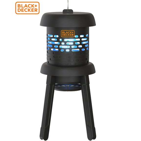 Black   Decker Mosquito and Fly, Gnat Trap with Stand - with A Bright UV Light Attractant, and Fan Outdoor and Indoor Bug Killer