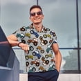 thumbnail image 4 of Fotbe Color Tractor Camiseta Polo de Golf para Hombre con Estampado – Camisa Deportiva Transpirable con Cuello Abotonado-XX-Large, 4 of 6