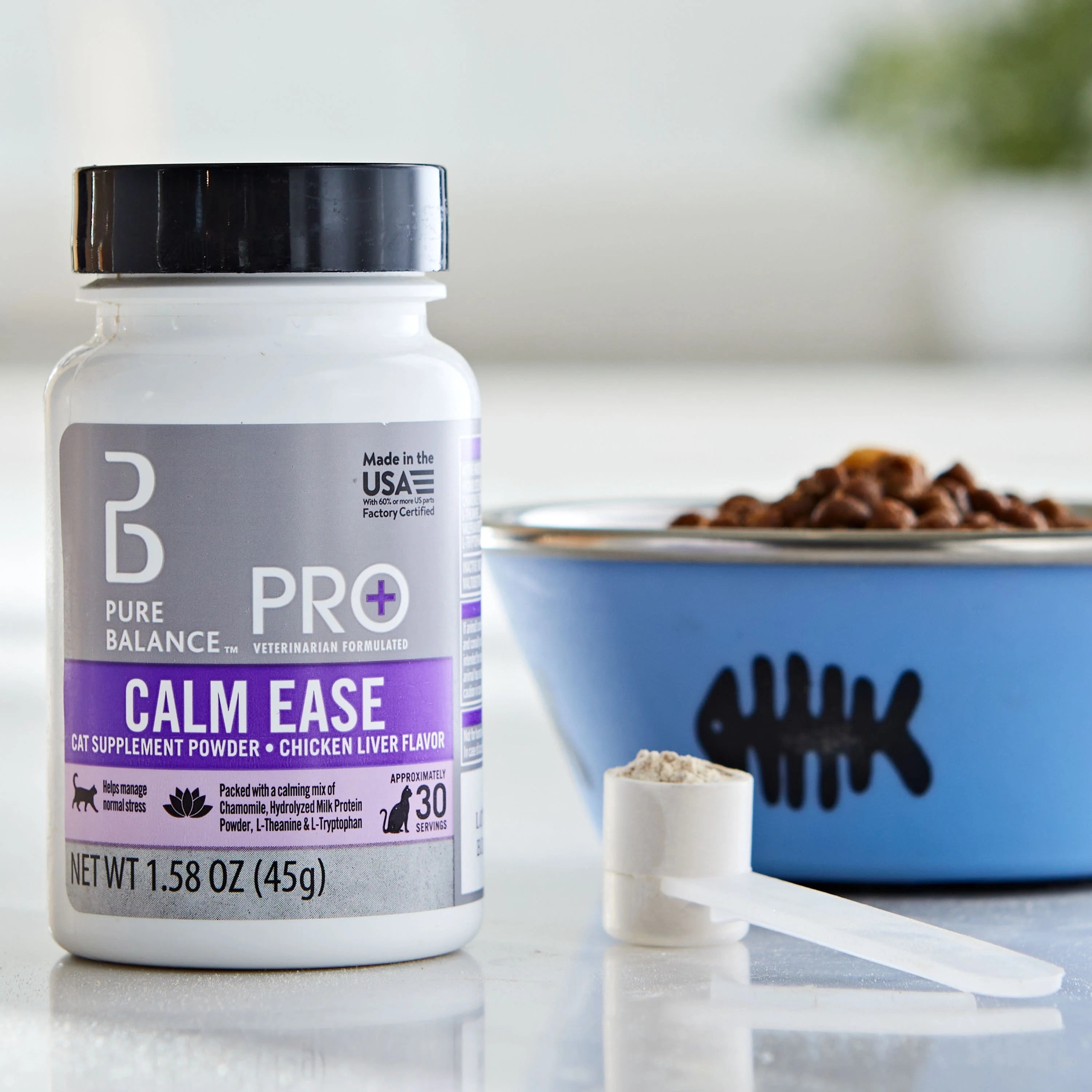 (2 pack) Pure Balance Pro+ Calm Ease for Cats, Chicken Liver Flavor, 30 Servings
