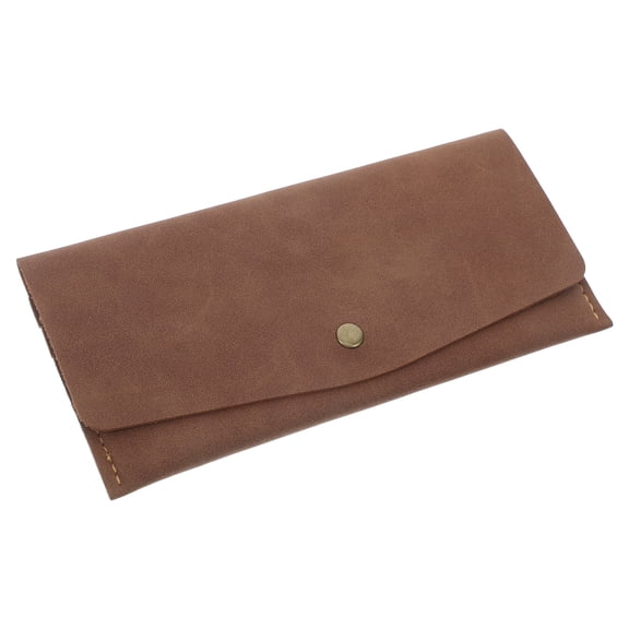 DEEPCRAFF Money Holder For Envelope Wallet Light Brown 1Pcs 7.5X3.7X0.4In