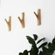 thumbnail image 2 of 4 Natural Wood Hooks for Coats Hats Bags Towels, Decorative Wall Hooks, Cylindrical Design, 2-3 cm Width, 2 of 5