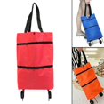 thumbnail image 1 of Carro de plegable reutilizable Carro de con ruedas Carro de plegable de tela Oxford impermeable para mujeres o hombres Cocina de viaje rojo Soledad Carro de compras plegable, 1 of 10