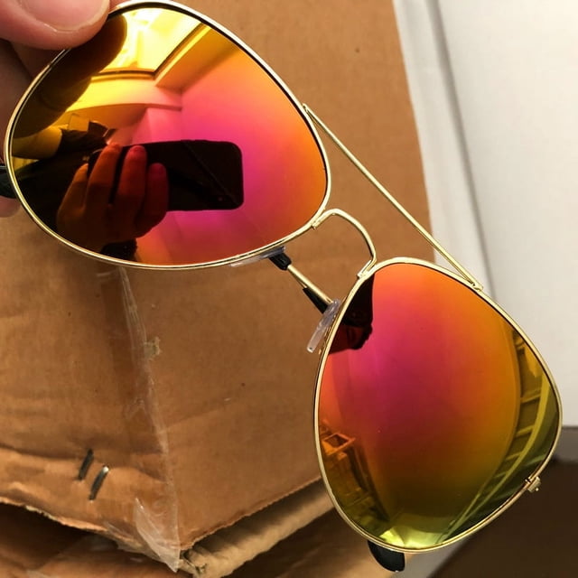 Gafas de sol para hombre Gafas de sol estilo piloto retro unisex Regalo Espejo Toad