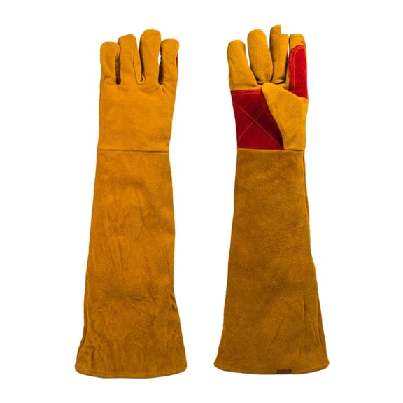 Leather Welding Gloves Flame Resistant Work Gloves Hand protections from Welder Cutting and Torch Heat for Men and Women