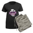 thumbnail image 5 of CafePress - Cowgirl Bride Women's Dark Pajamas - Women's Short Sleeve Print T-Shirt and Pants Dark Cotton Pajama Set, 5 of 7