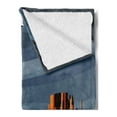 thumbnail image 2 of Canyon Soft Flannel Fleece Throw Blanket, Major Canyon Shadows and Contrasts with Digital Added Dimesions Print, Cozy Plush for Indoor and Outdoor Use, 70" x 90", Blue Orange, by Ambesonne, 2 of 5