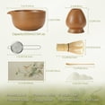 thumbnail image 7 of LazySpin 7Pcs Matcha Whisk Set, Matcha Tea Bowl Tool , Brown, 7 of 7