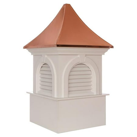 Good Directions PS36SL 36 x 58 in. Smithsonian Newington Vinyl Cupola with Roof - Copper & White