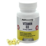 NATUVITZ - Vitamin D3 Dietary Supplement (60 Softgels))