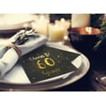thumbnail image 2 of Cheers to 60 Years Cocktail Napkins | Happy 60th Birthday Decorations for Men and Women and Wedding Anniversary Party Decorations | 50-Pack 3-Ply Napkins | 5 x 5 inch folded (Black), 2 of 9