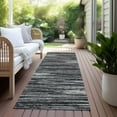 thumbnail image 6 of Addison Rugs Chantille Indoor/Outdoor Transitional Stripes Black Washable Runner Rug, 2'3" x 7'6", 6 of 6