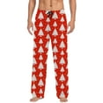 thumbnail image 3 of Mens Pajama Pants with Pockets Christmas Printed Mid Waisted Casual Pants with Drawstring and Lightweight Pants Lounge Bottoms Soft Sleepwear, 3 of 7