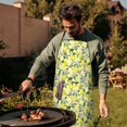 thumbnail image 4 of Yellow Lemon Fruit Flowers Yellow Pattern Apron-Garden Aprons for Women with Pockets-Cotton Linen Waterproof Kitchen Cooking Gardening Aprons Adjustable for Kitchen,Cooking,BBQ and Salon 33x27 Inch, 4 of 7