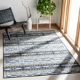 thumbnail image 3 of SAFAVIEH Journey Bojan Tribal Machine Washable Area Rug, Grey/Gold, 6'7" x 6'7" Square, 3 of 13
