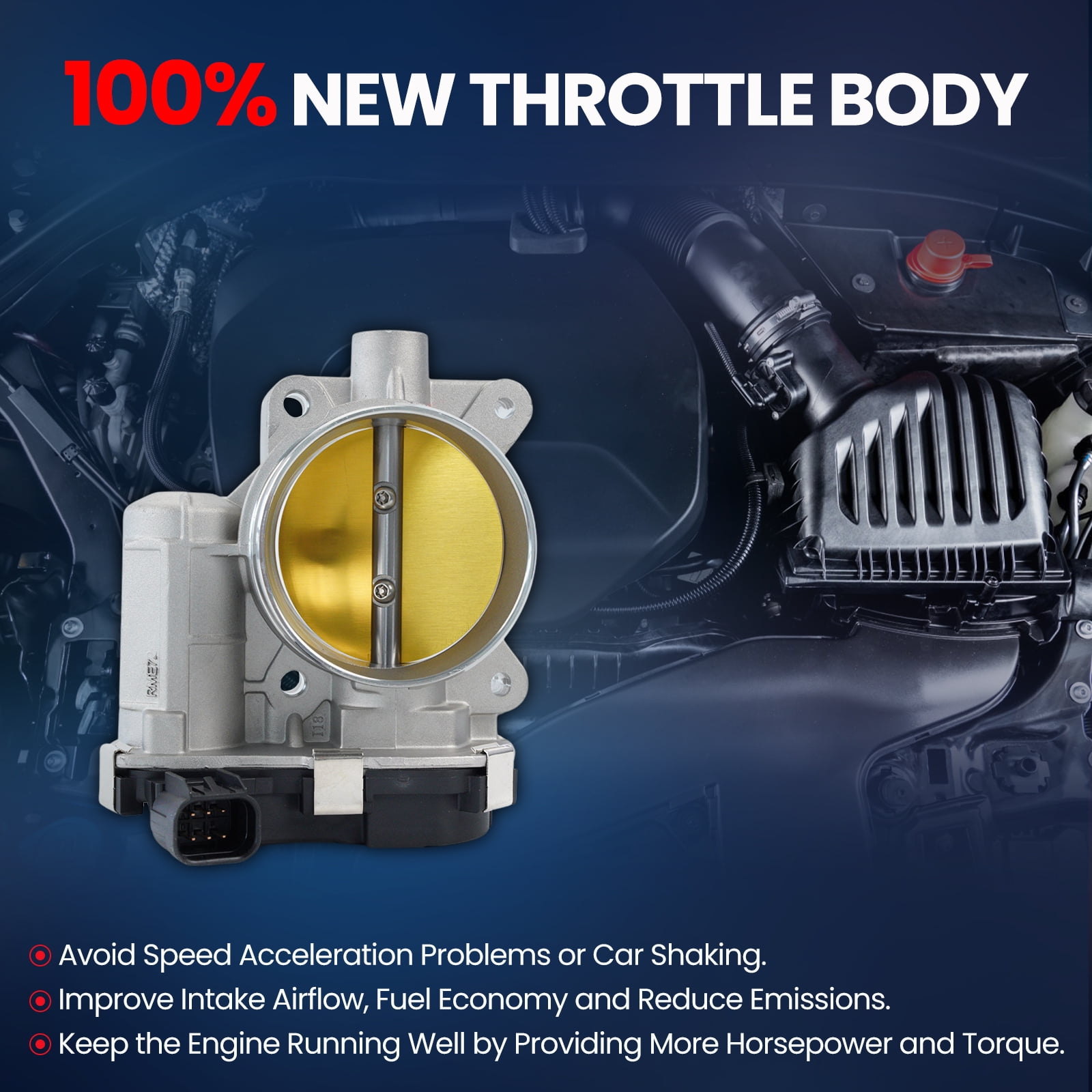 MOCA AUTOPARTS Electronic Throttle Body Fit for 2009-2011 Buick Lucerne V6 3.9L & 2007-2010 Chevrolet Malibu V6 3.5L & 2006-2009 Pontiac Montana V6 3.9L