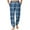 Blue, variant on Mgmyaa Men's Casual Plaid Print Elastic Waist Pajama Jogger Pants with Drawstring and Pocket