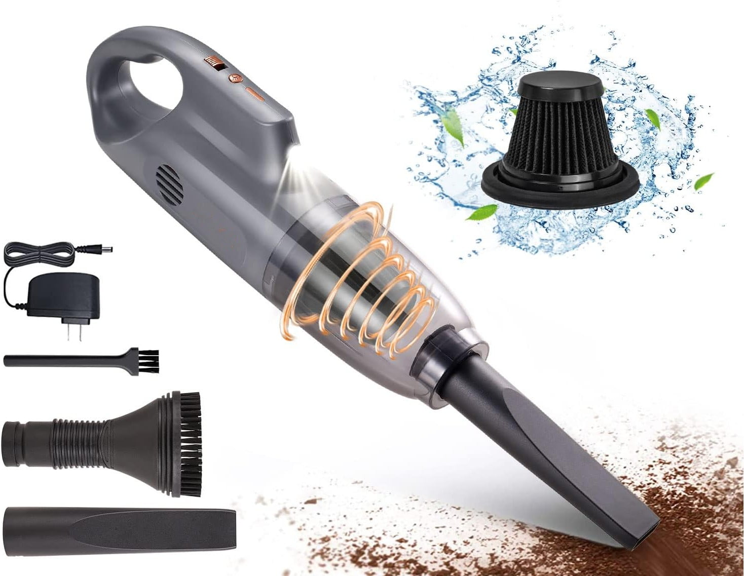 Hand Held Cordless Rechargeable Vacuuming, 10K PA Strong Suction Car