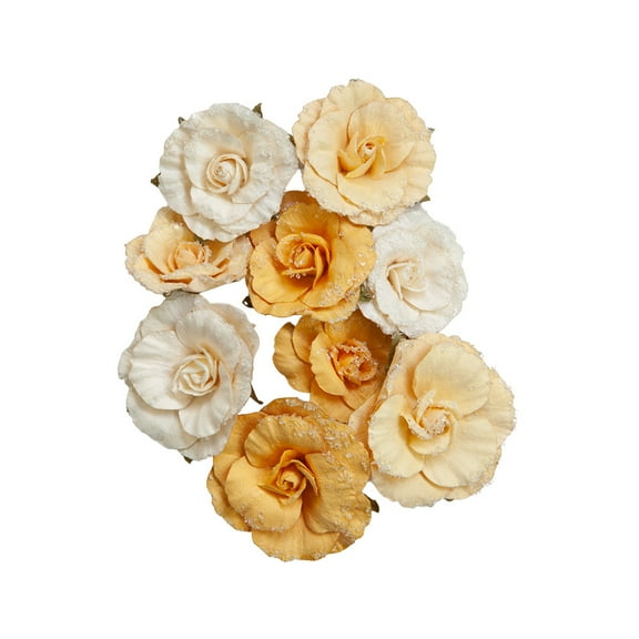 Prima Marketing Mulberry Paper Flowers-Hello Yellow/Painted Floral